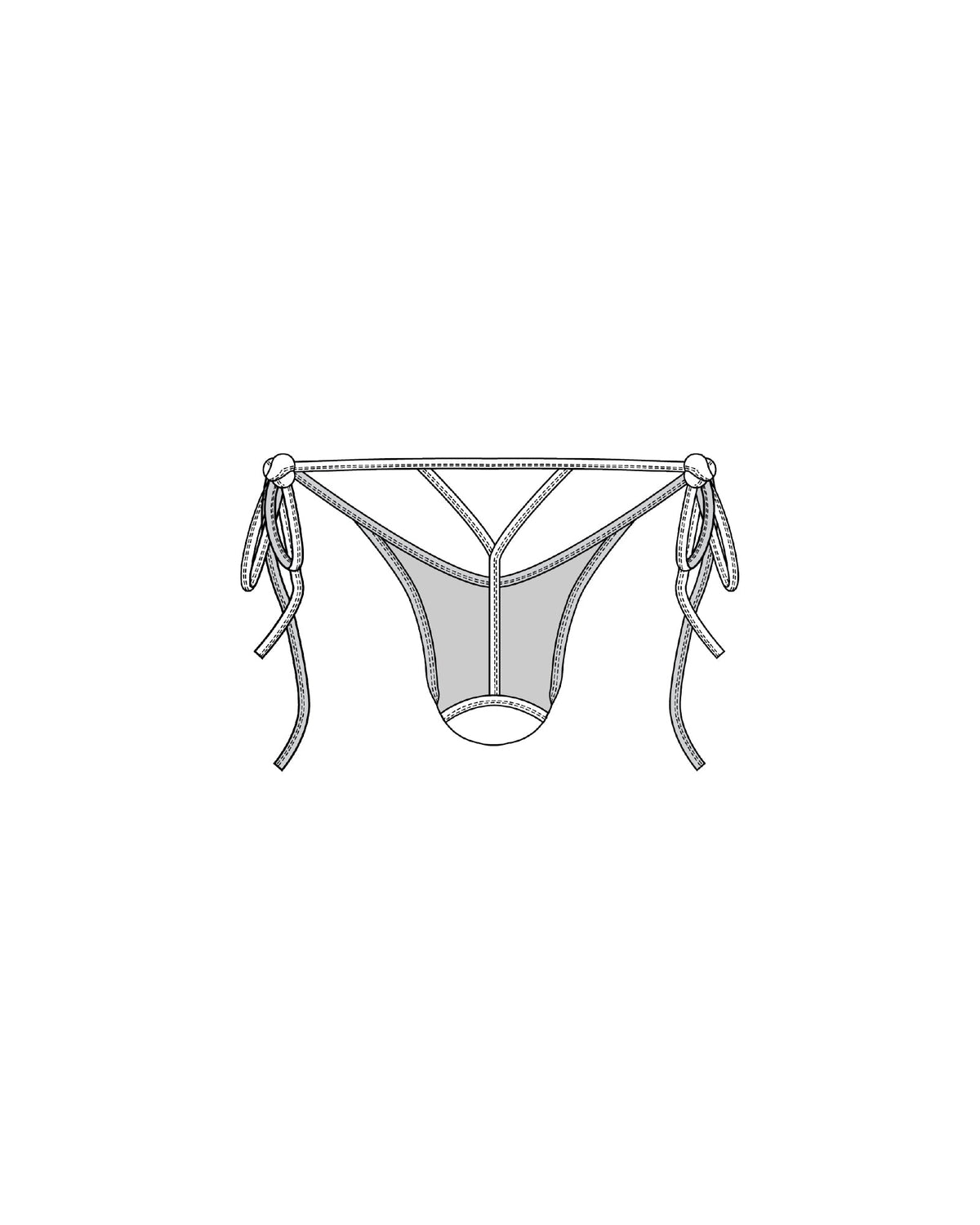 AW WEARABLE ART - SIDE TIE THONG DEPOSIT (CRYSTALBUTT) DROP 2!